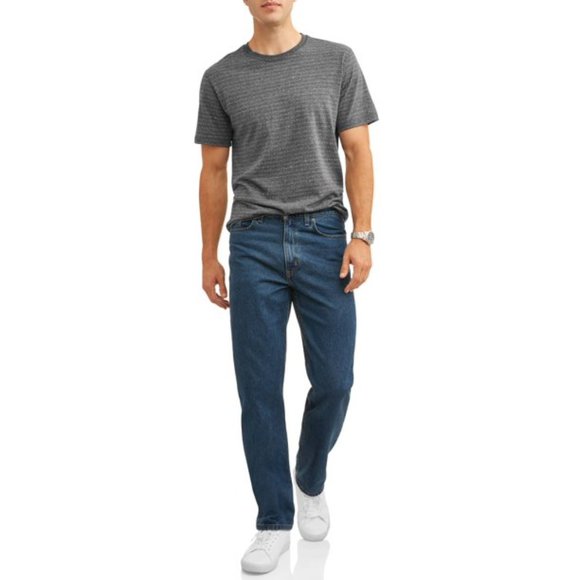 George Other - George Men's Big & Tall Relaxed Fit 52 x 30 straight Legged Medium Blue Jeans